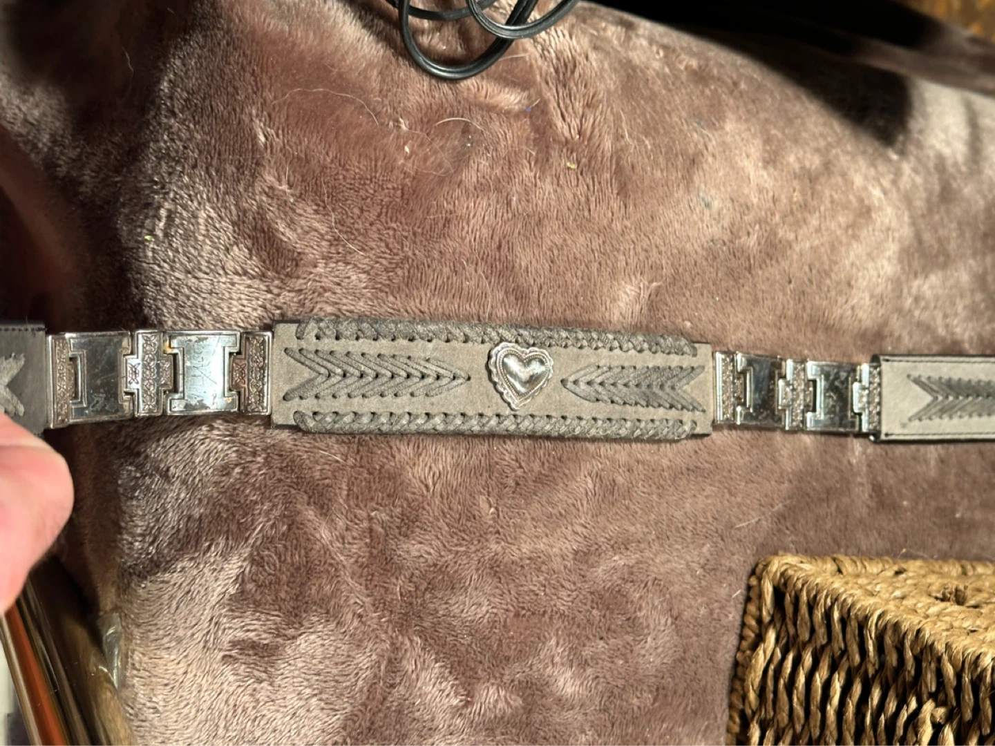 Vintage Wages USA German Silver Belt Buckle Langley L.B.R Belt - photo 5