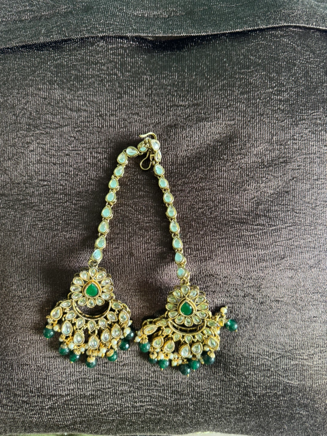 Indian Bridal Jewellery Set - Choker, Earrings, Tikka, Nath - photo 4