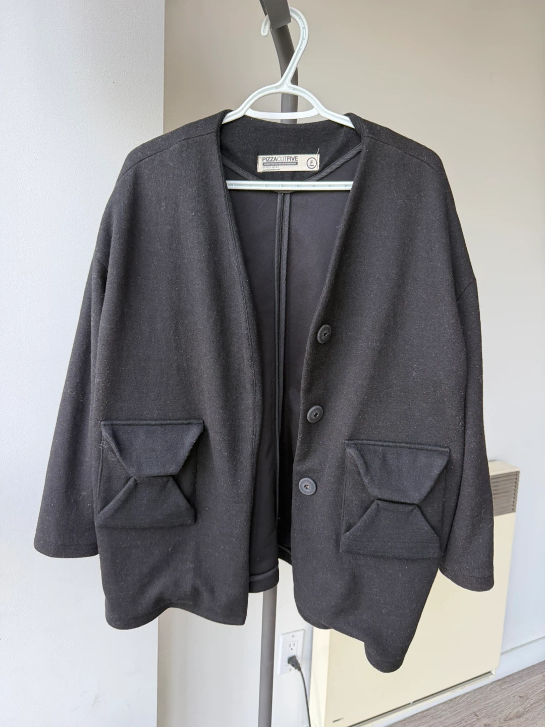 Korean style brand-PIZZACUTFIVE  Minimal Pocket Cardigan Jacket