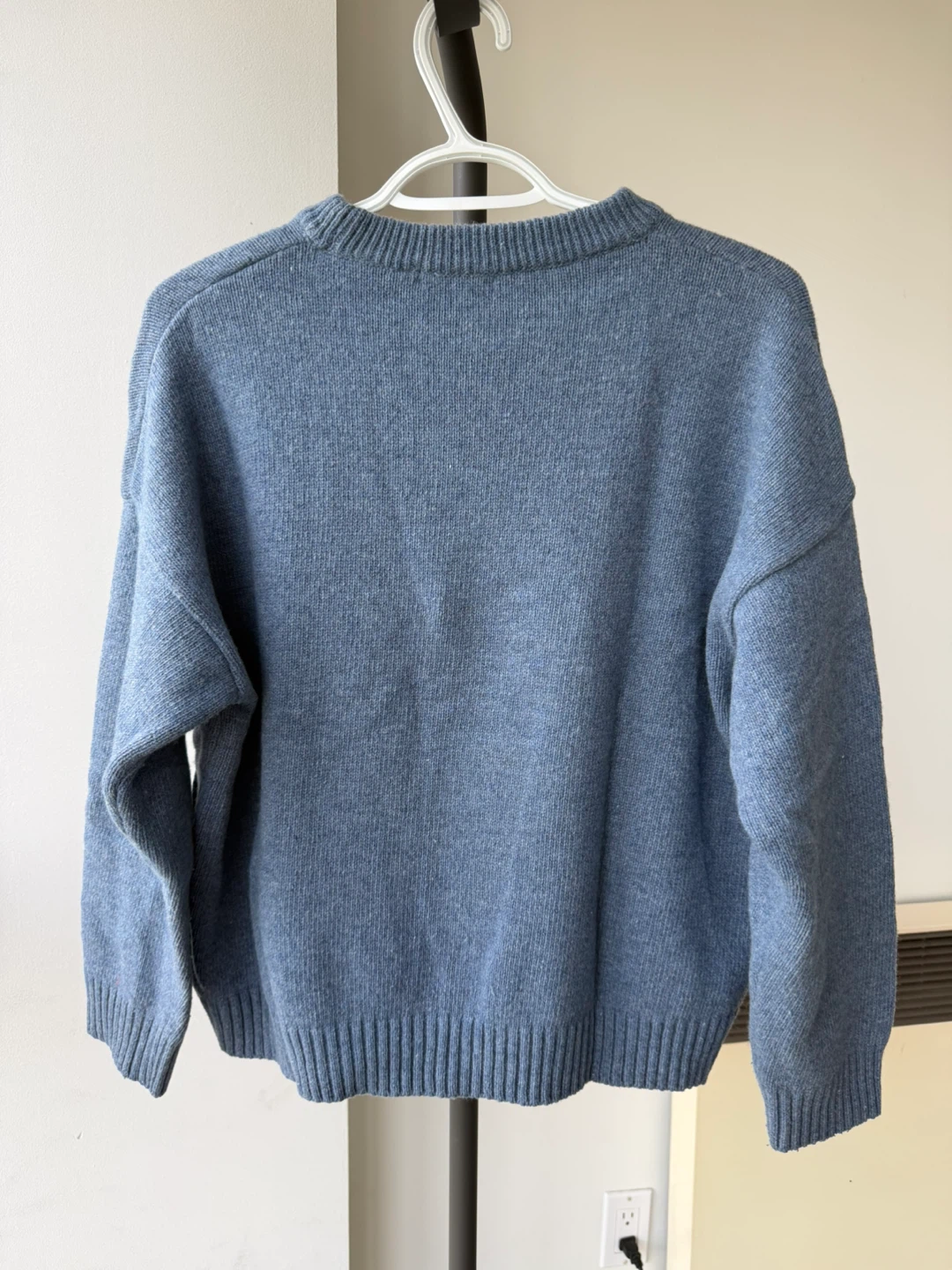 Soft Blue Knit Sweater｜Relaxed Cozy Crewneck Pullover - photo 2