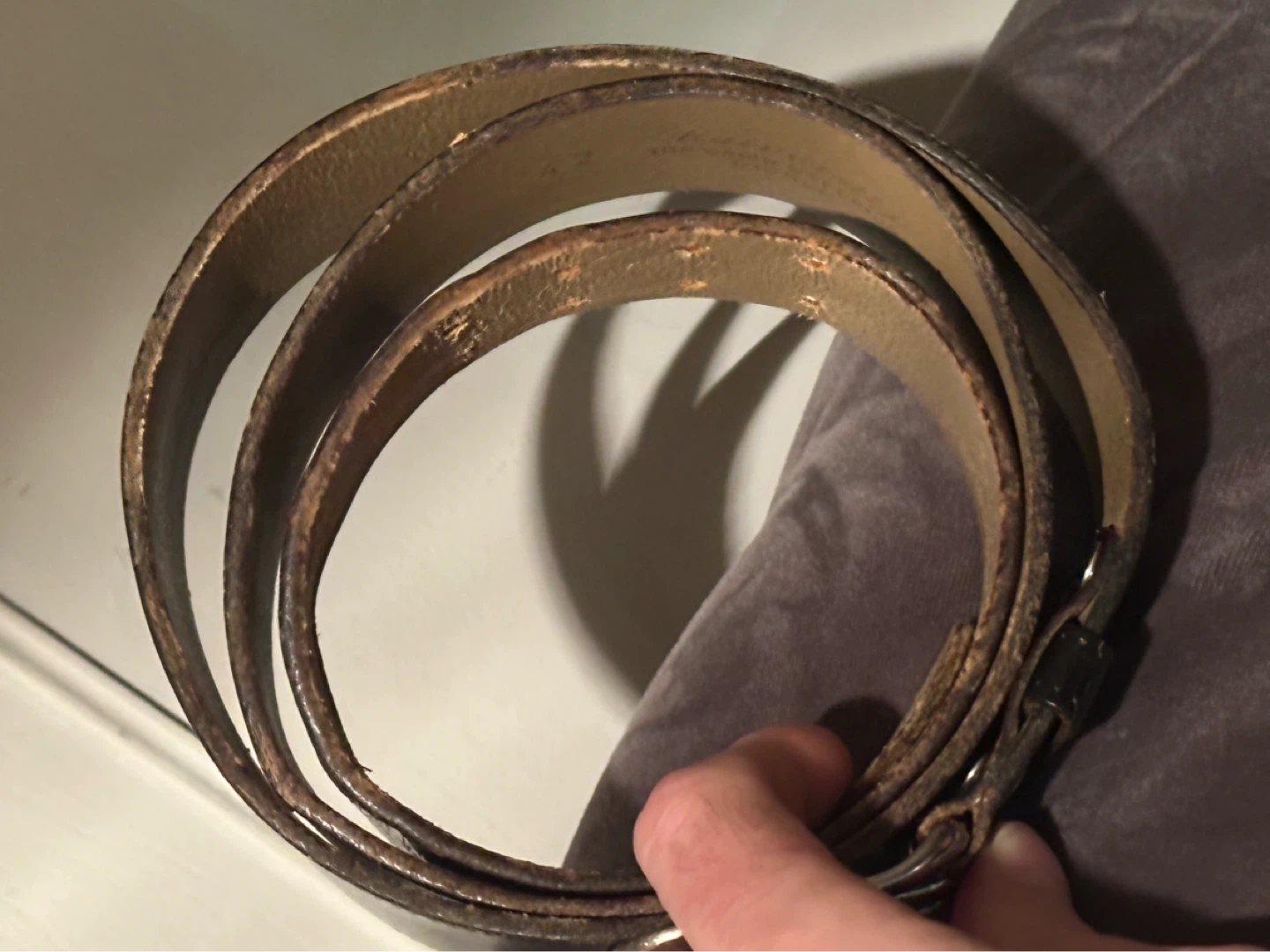 University Top Grain Steerhide Bridle Leather Belt Size 42 - photo 2
