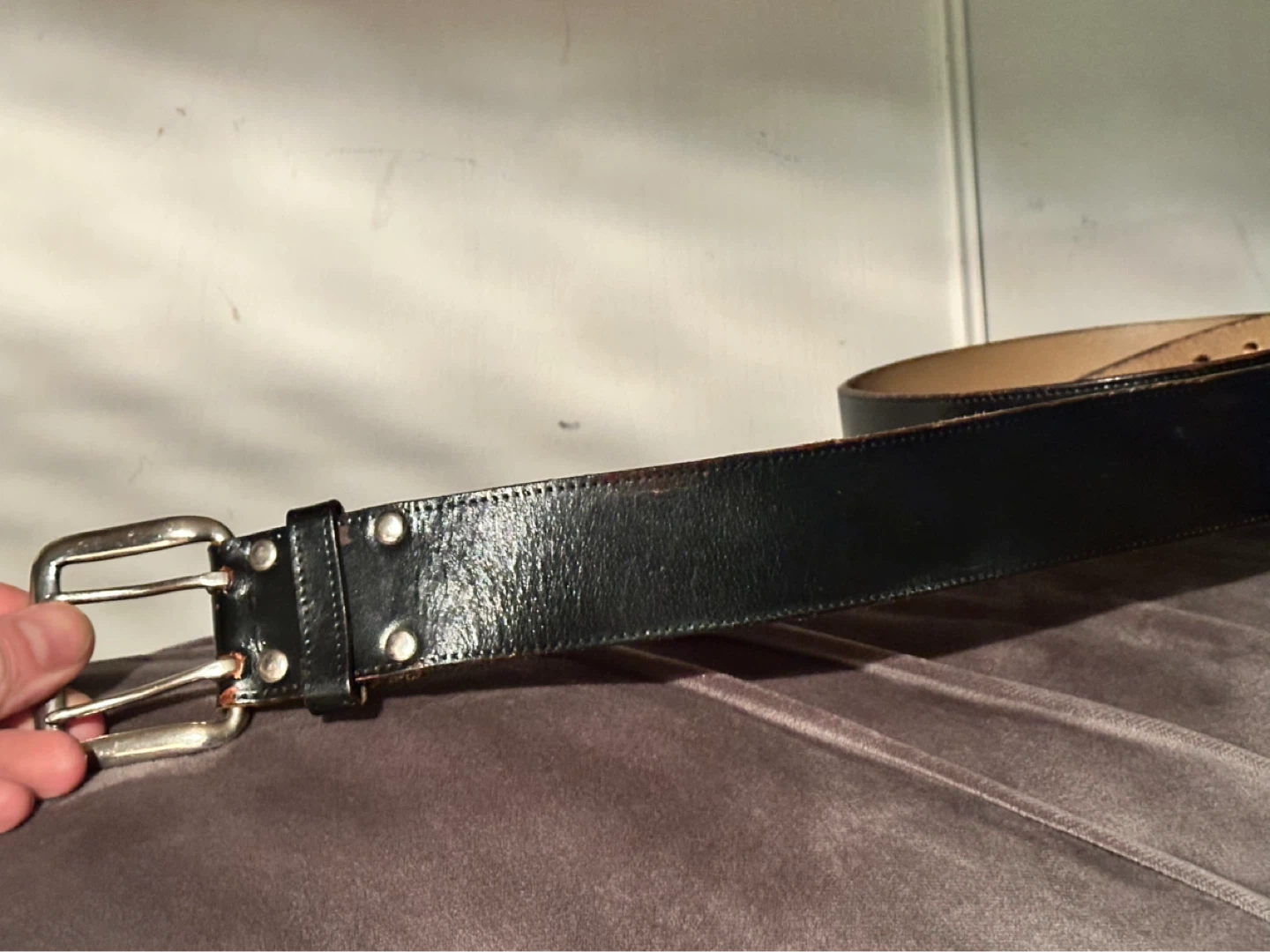 University Top Grain Steerhide Bridle Leather Belt Size 42 - photo 4
