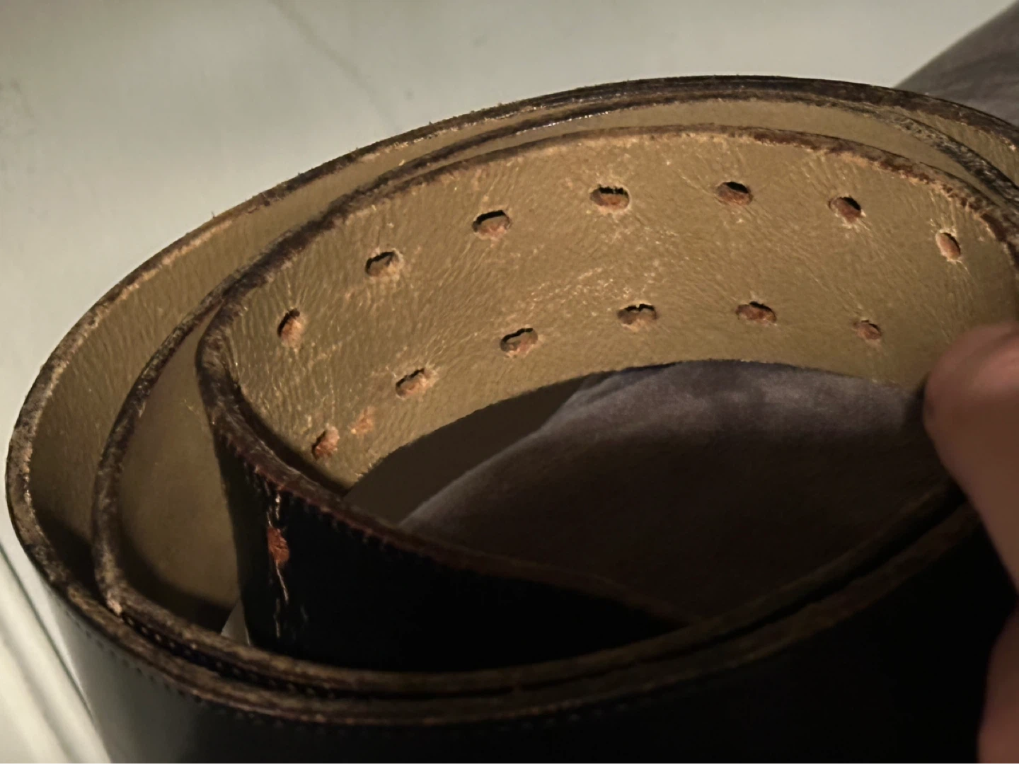 University Top Grain Steerhide Bridle Leather Belt Size 42 - photo 3