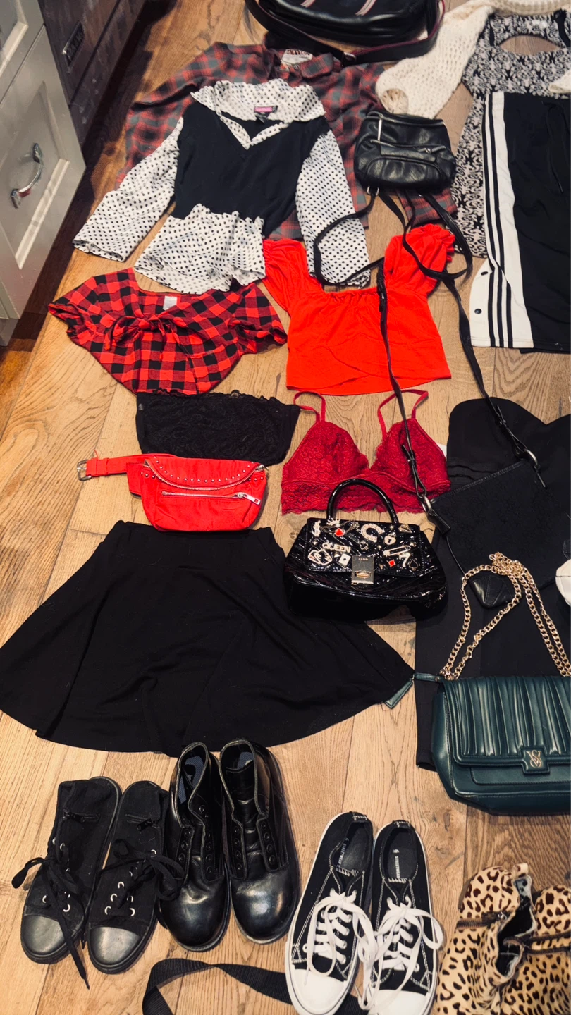 Bundle of women's clothing and accessories