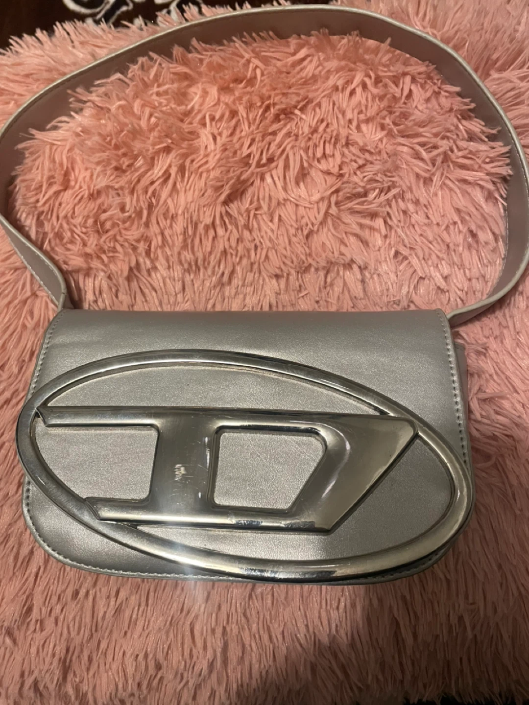 Diesel Silver Shoulder Bag