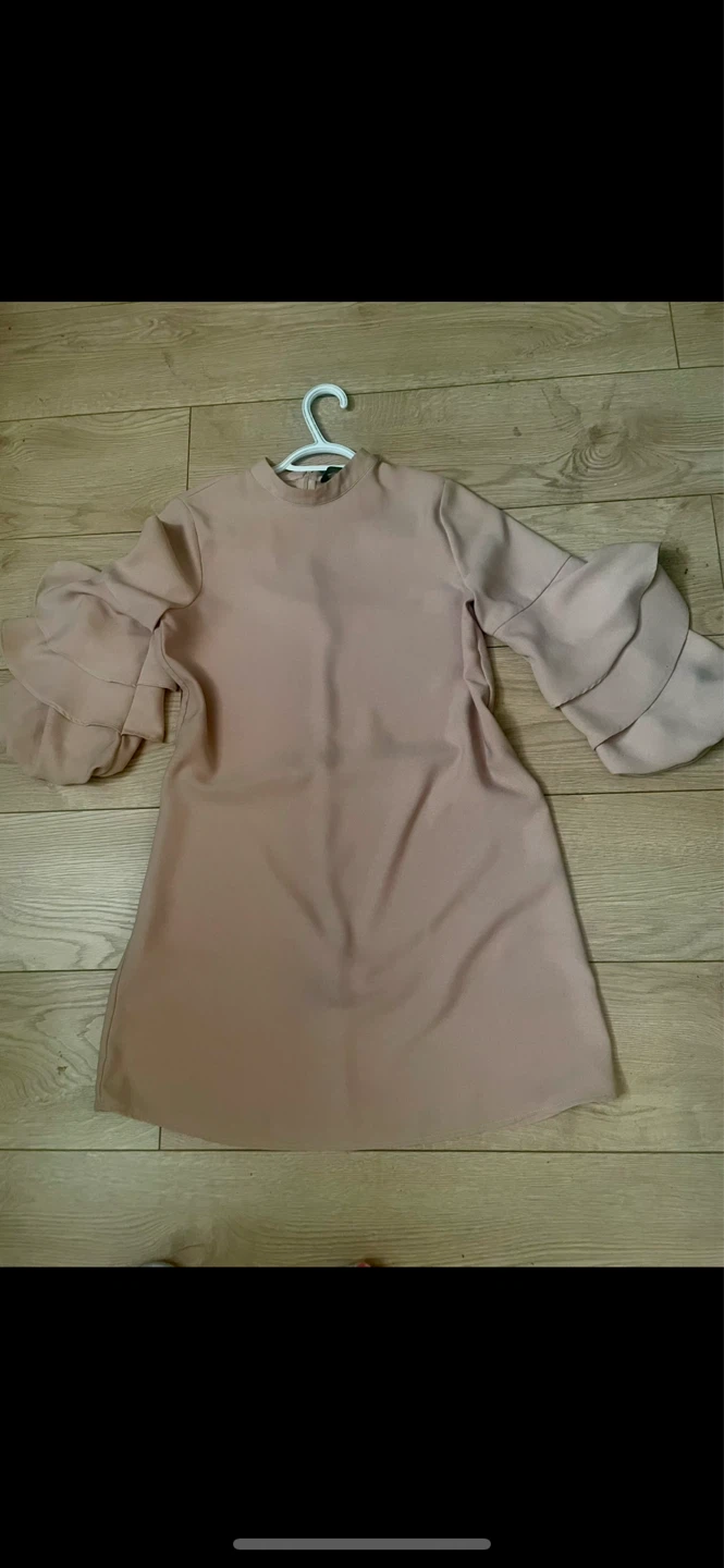 Women's rose pink Ruffle Sleeve Dress - photo 3
