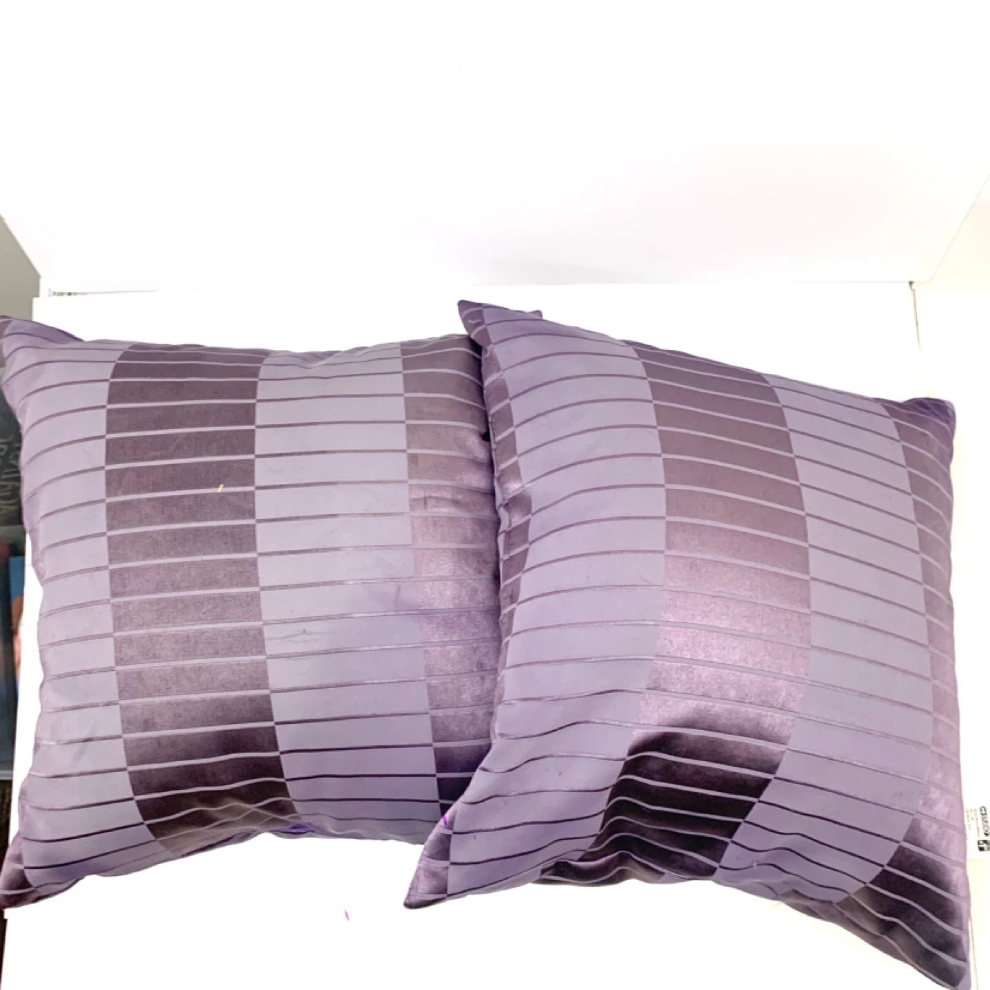 Throw Pillows Decorative Pillows Purple Accent Cushions Set of 2 - photo 5