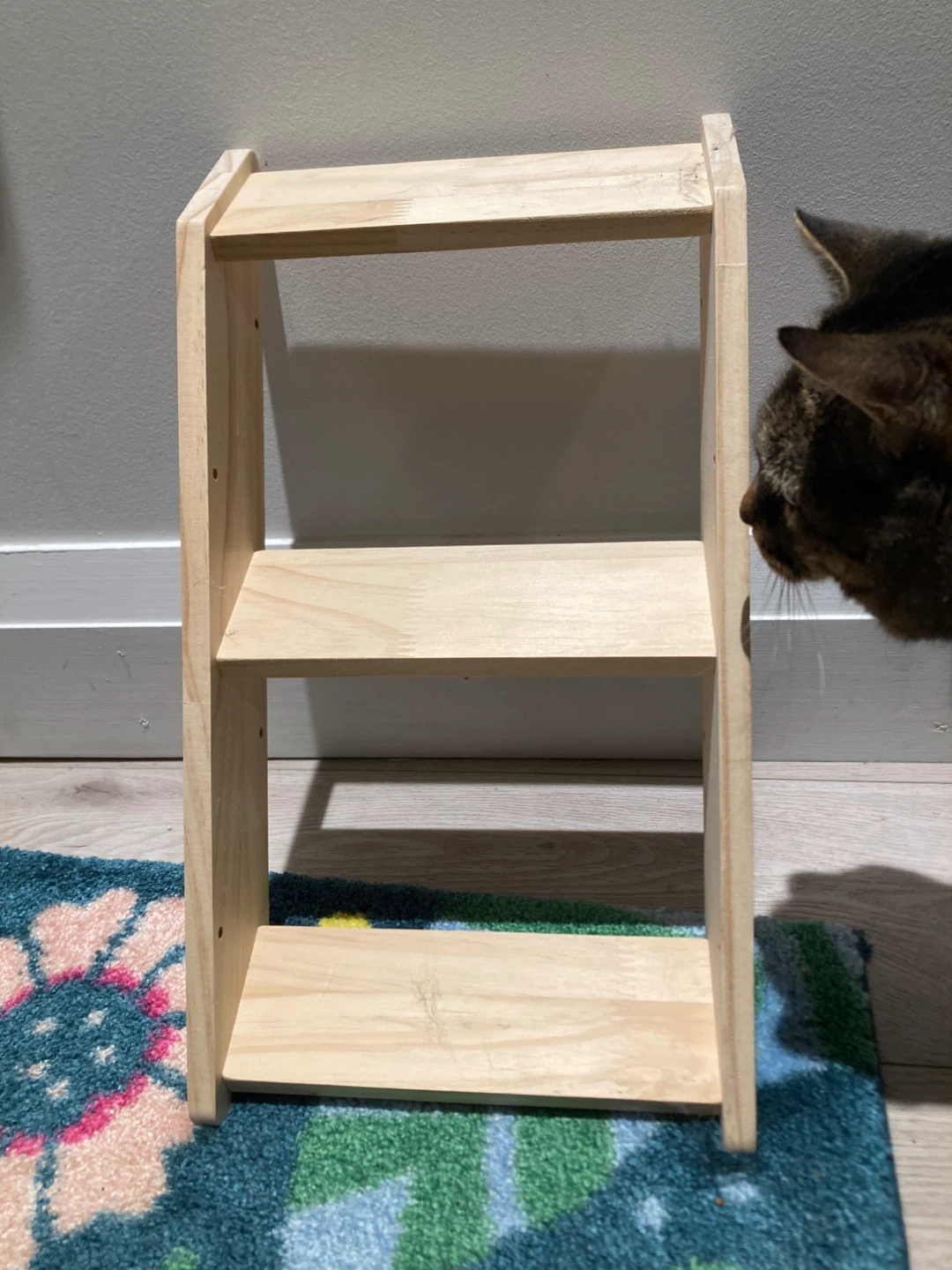 Wooden 3-Step Pet Stairs