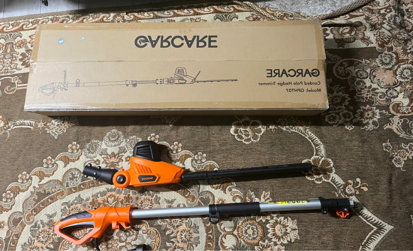 GARCARE Corded Pole Hedge Trimmer - Model GPHT07