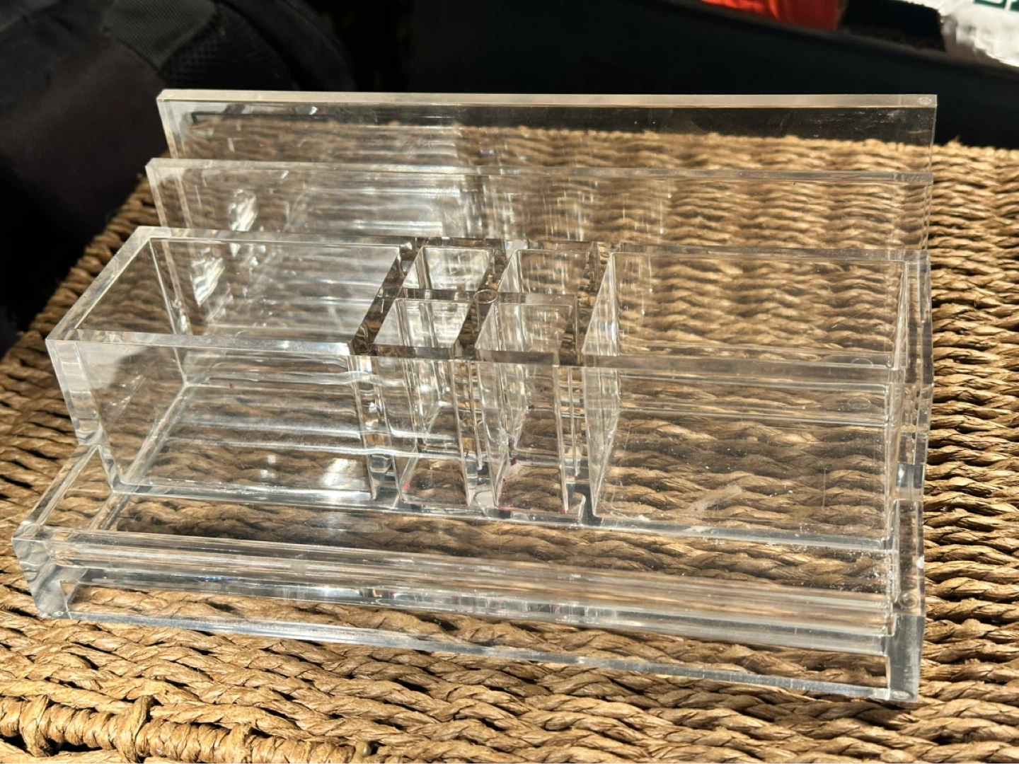 Guzzini Lucite desk organizer designed by Fabio Manlio Ciocca