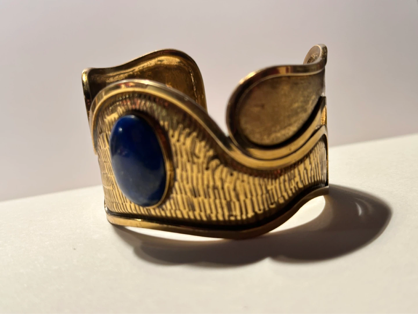 Marita Gil HECHO A MANO CHILE LAPIS LAZULI HAND MADE CUFF - photo 2