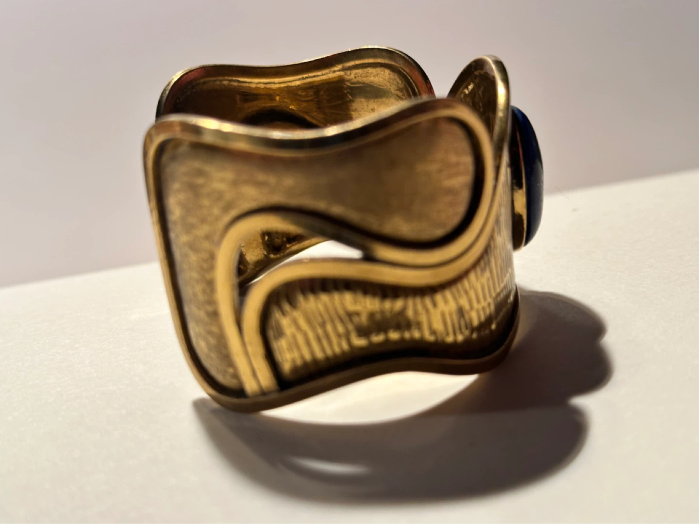 Marita Gil HECHO A MANO CHILE LAPIS LAZULI HAND MADE CUFF - photo 4