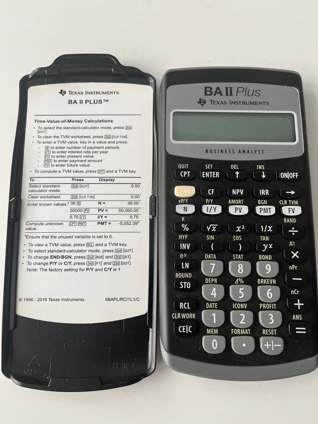 Texas Instruments BA II Plus Business Analyst Calculator