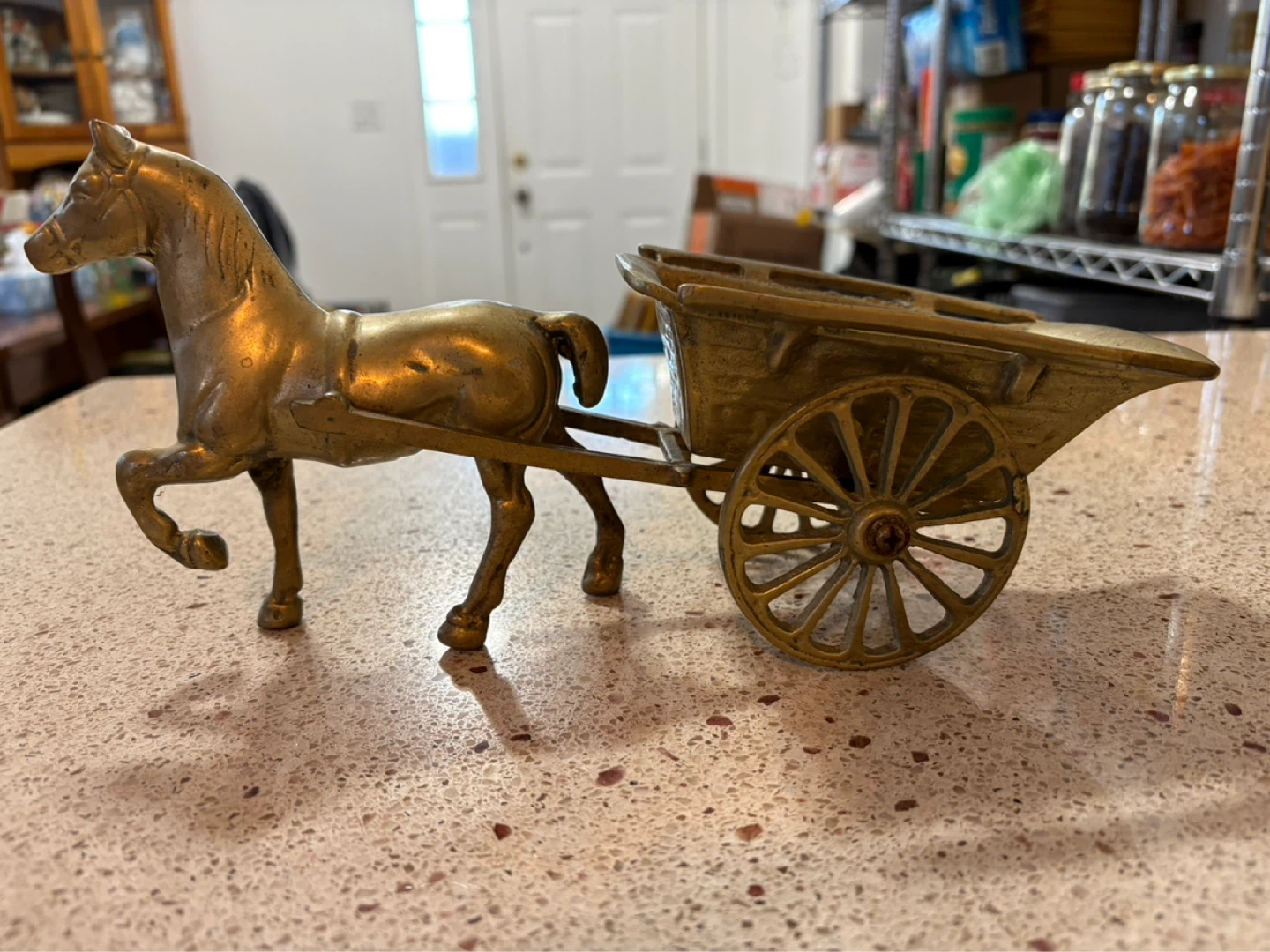 Vintage Brass Horse and Cart Figurine - photo 3