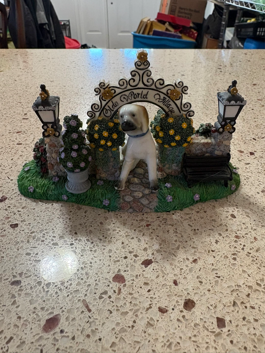 Olde World Village Dog Figurine