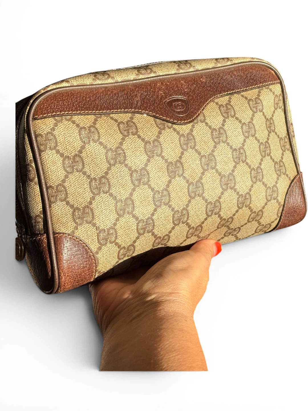 Vintage Gucci Monogram Pouch Bag - photo 2