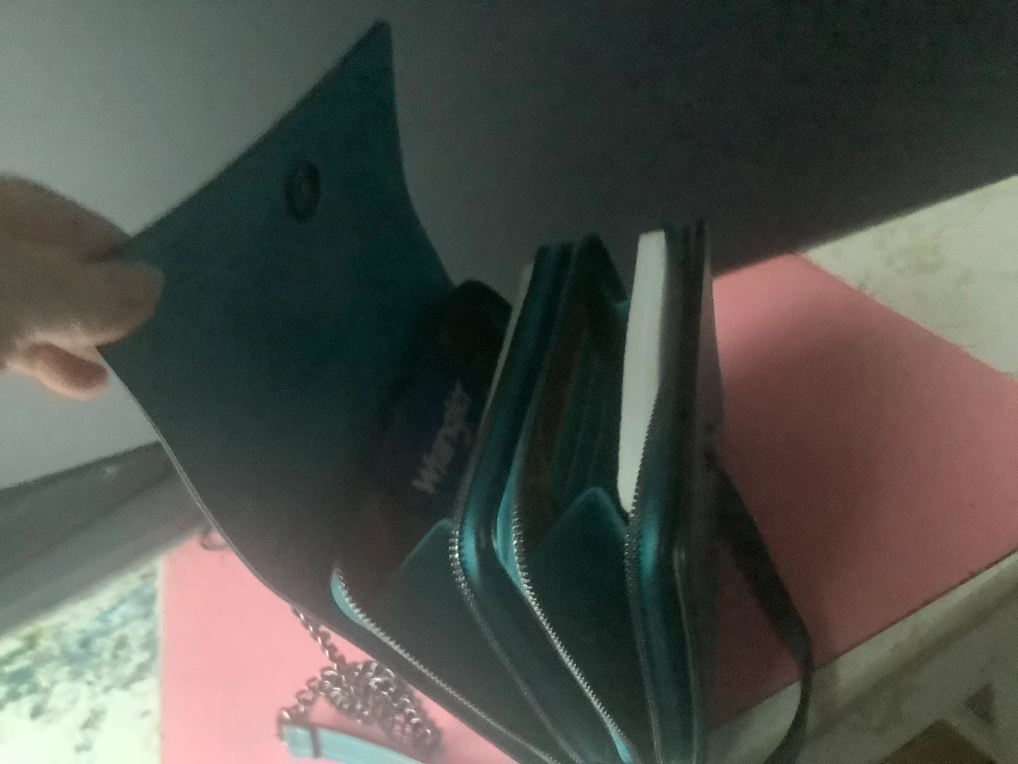 Teal Wrangler Shoulder Bag with Chain Strap - photo 4