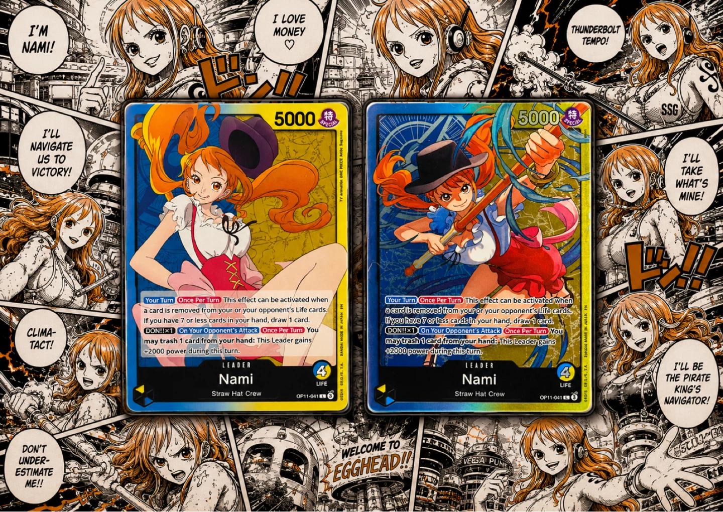 One Piece Blue Yellow Nami Deck !