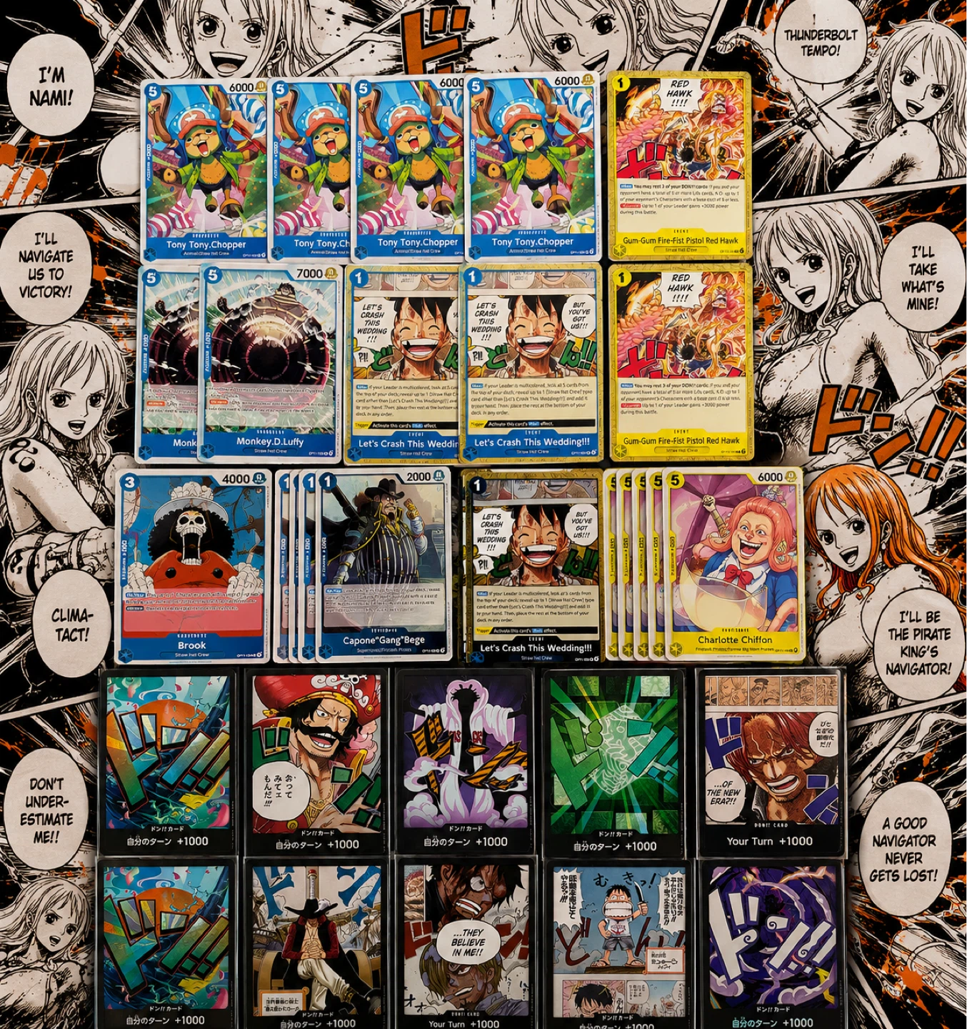 One Piece Blue Yellow Nami Deck ! - photo 4