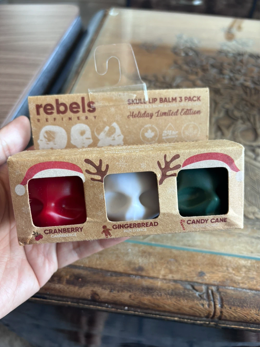 Rebels Refinery Skull Lip Balm 3 Pack Holiday Limited Edition