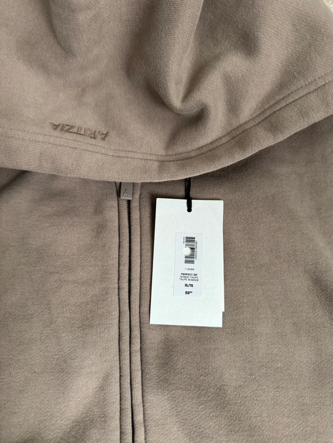 ARITZIA Tna "Perfect Zip" Hoodie - Taupe - XL/TG - photo 2
