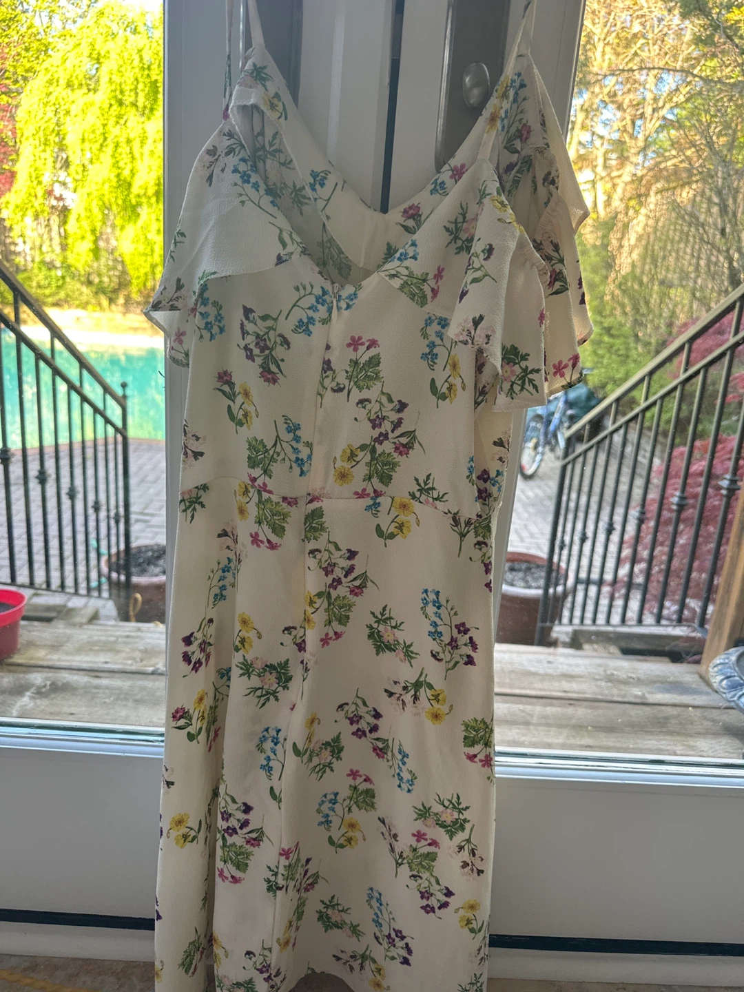 Floral Print Ruffle Strap Dress - photo 2