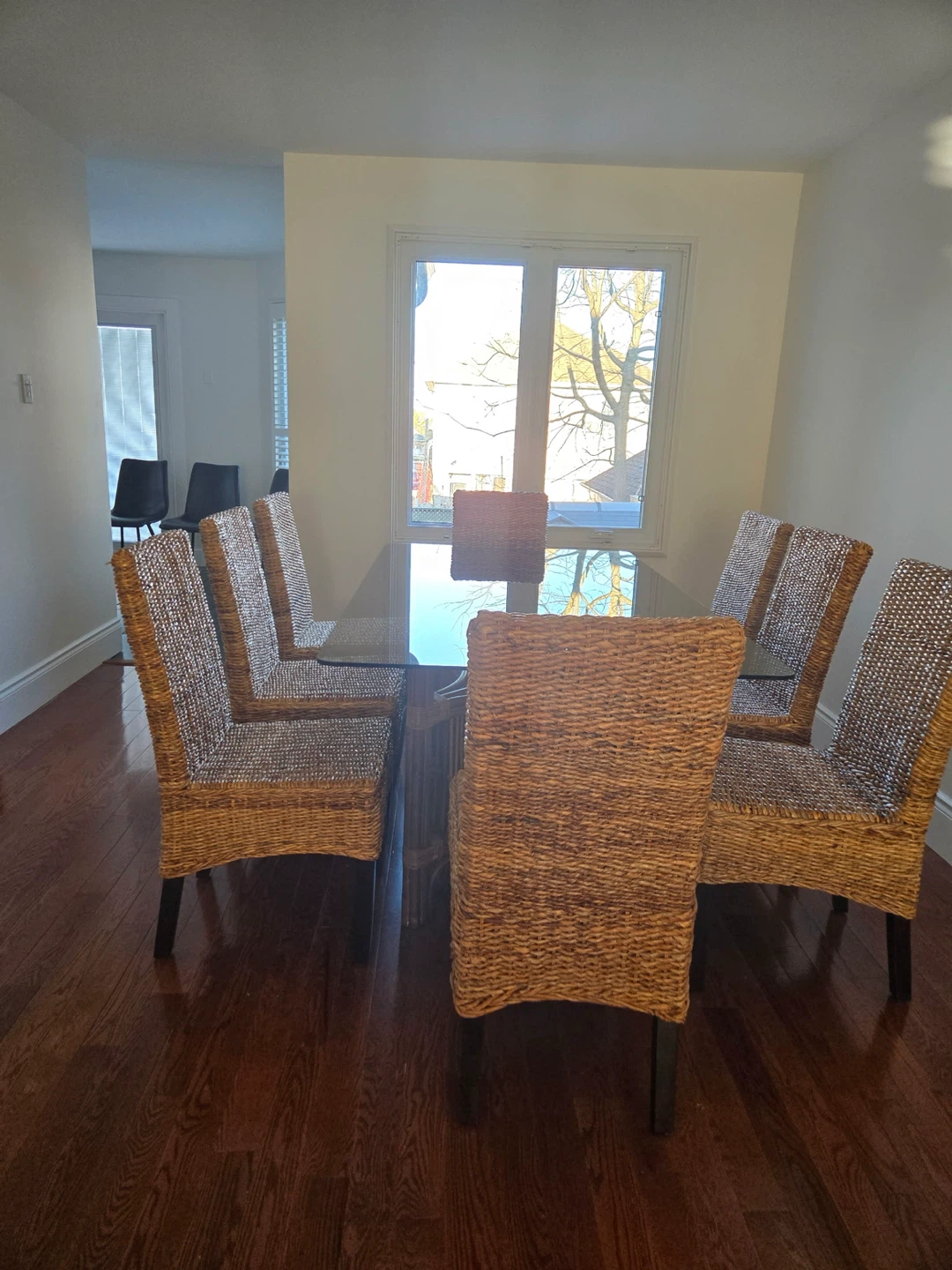 Rattan Dining Set with Glass Top Table and 8 Chairs - photo 4