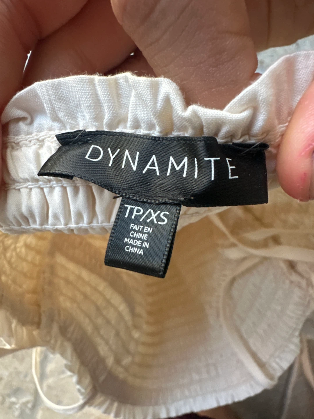 Dynamite Smocked Peplum Tank Top TP/XS - photo 3