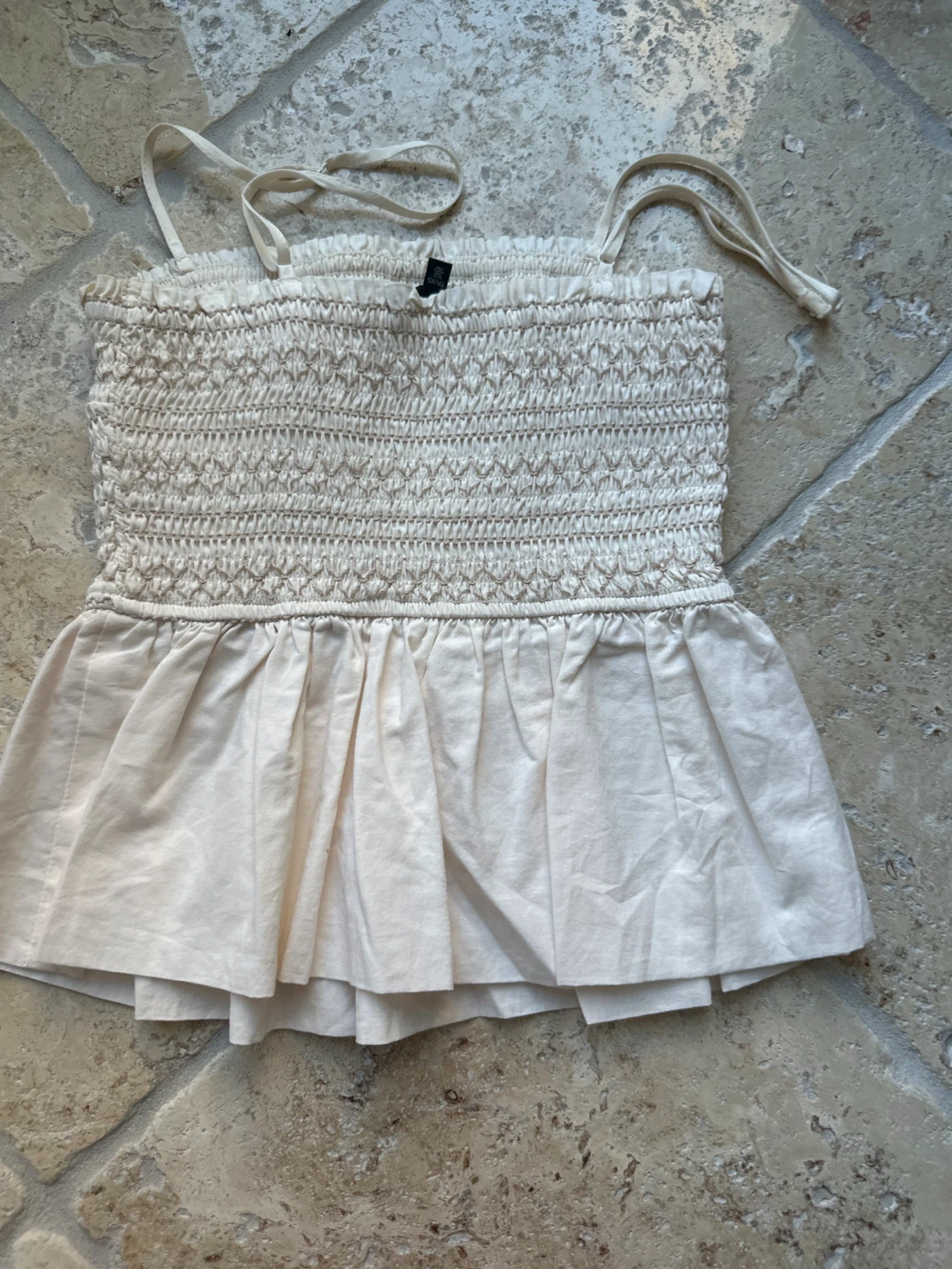 Dynamite Smocked Peplum Tank Top TP/XS - photo 2