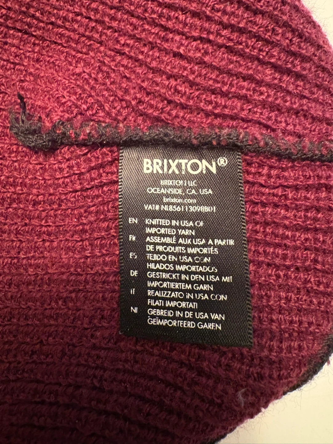 Brixton Beanie Hat - Burgundy - photo 2