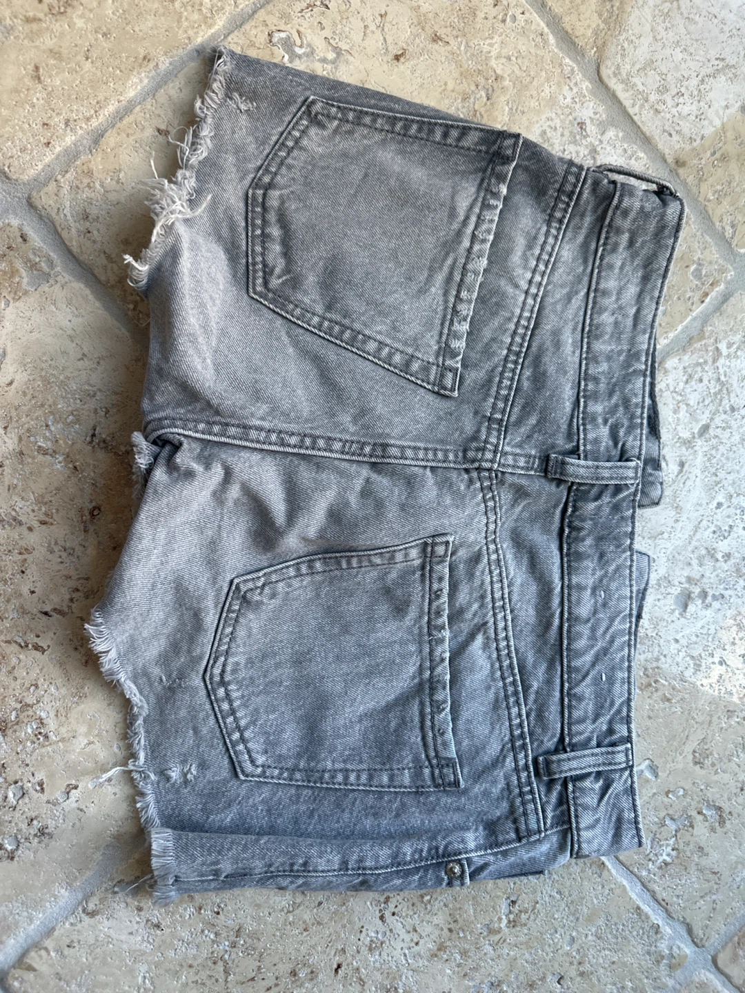 Garage Denim Grey Festival Cutoff Shorts - photo 3
