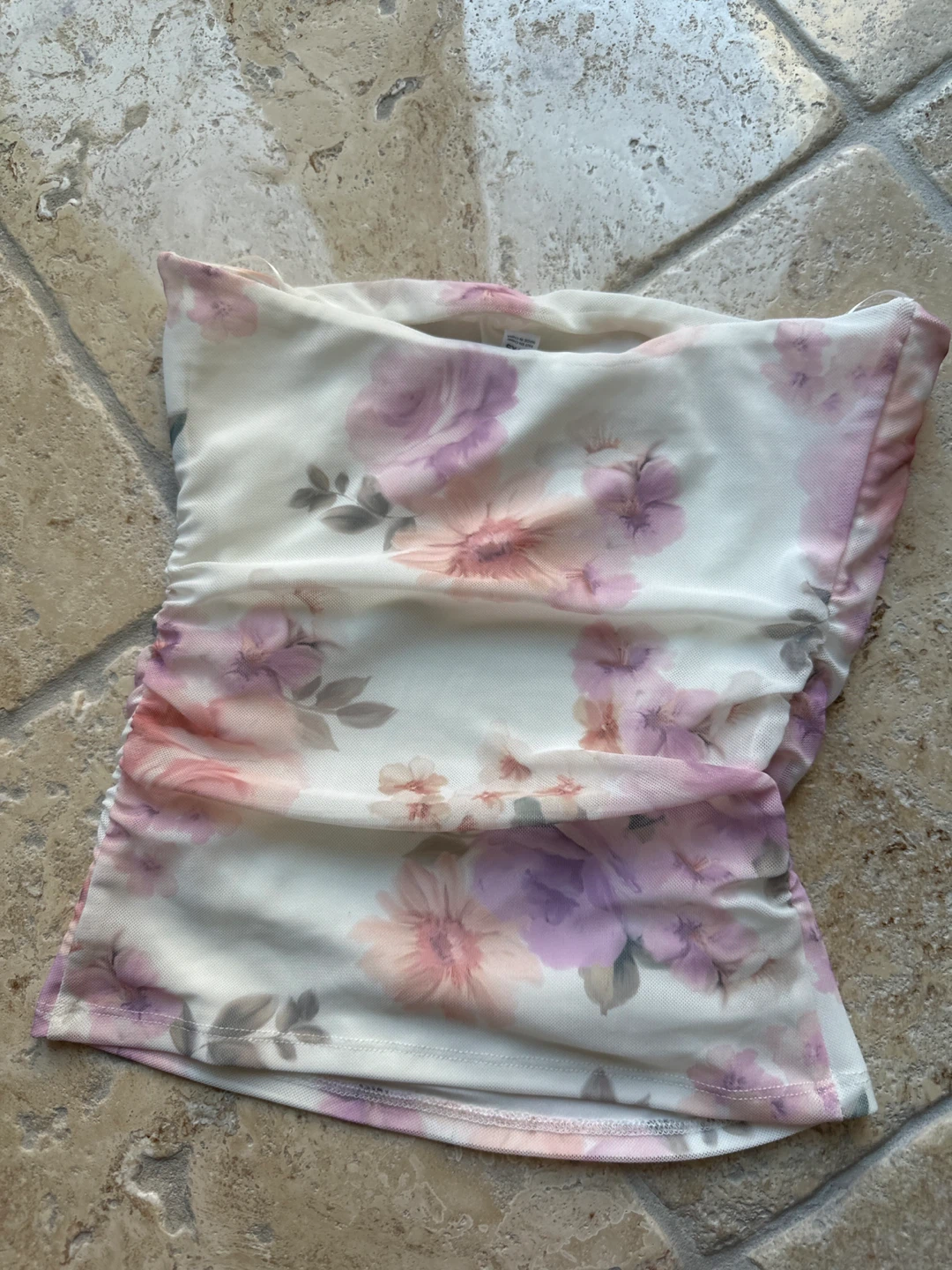 Garage Floral Ruched Tube Top TP/XS - photo 2