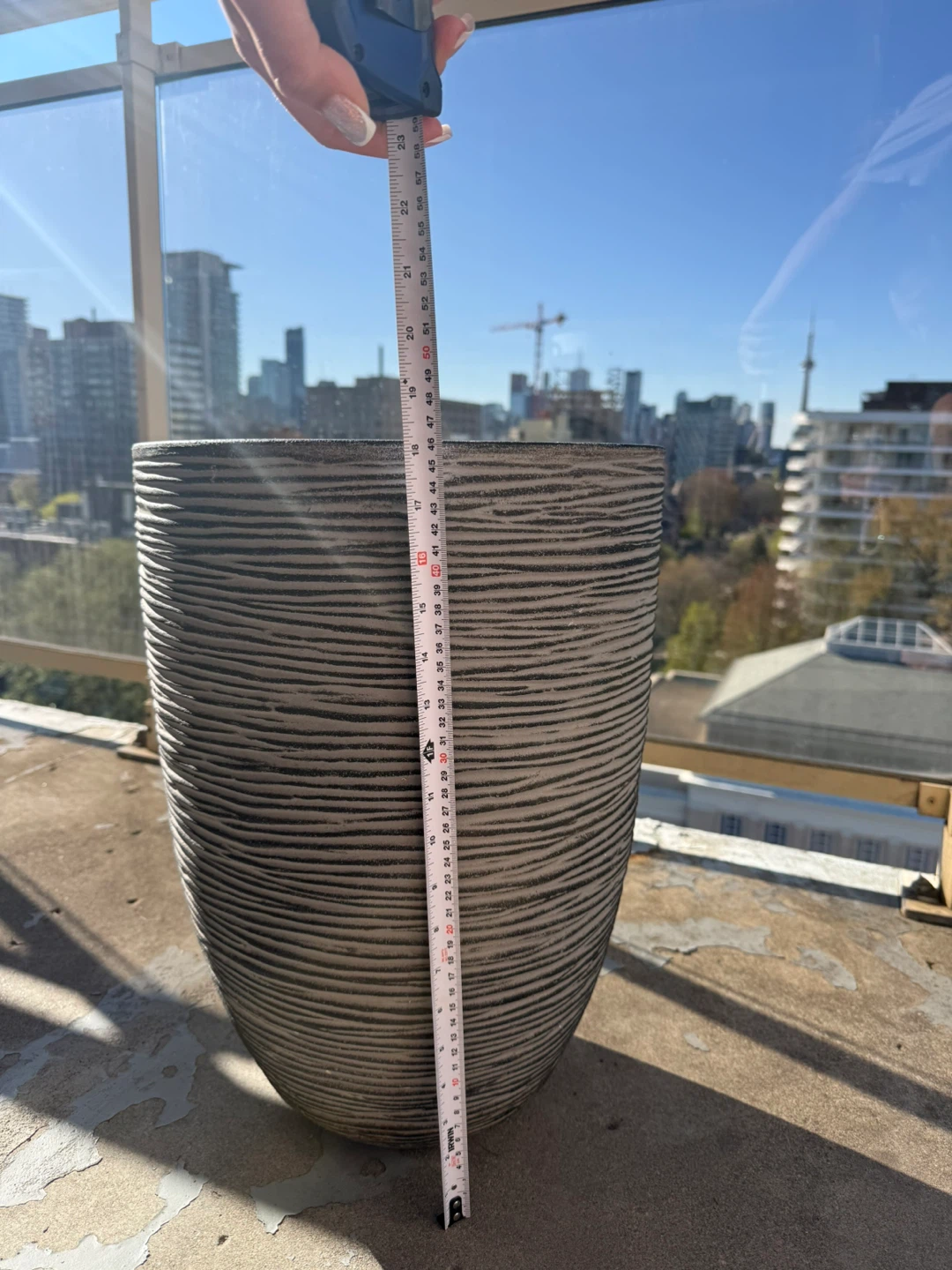 Large Textured Planter Pot