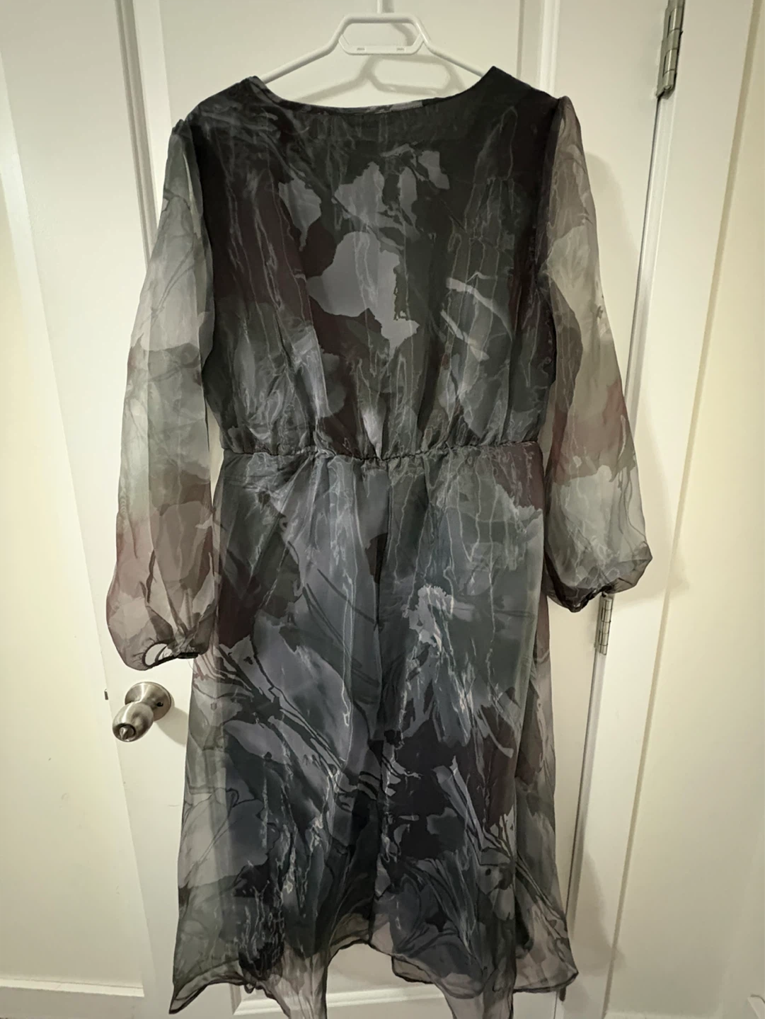 Bloom Chic Sheer Abstract Print Maxi Dress Size 14-16 - photo 2