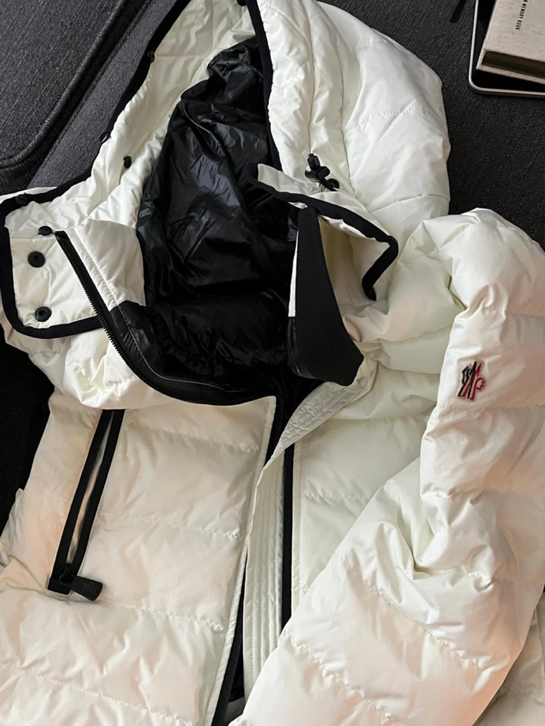 Moncler White Puffer Jacket