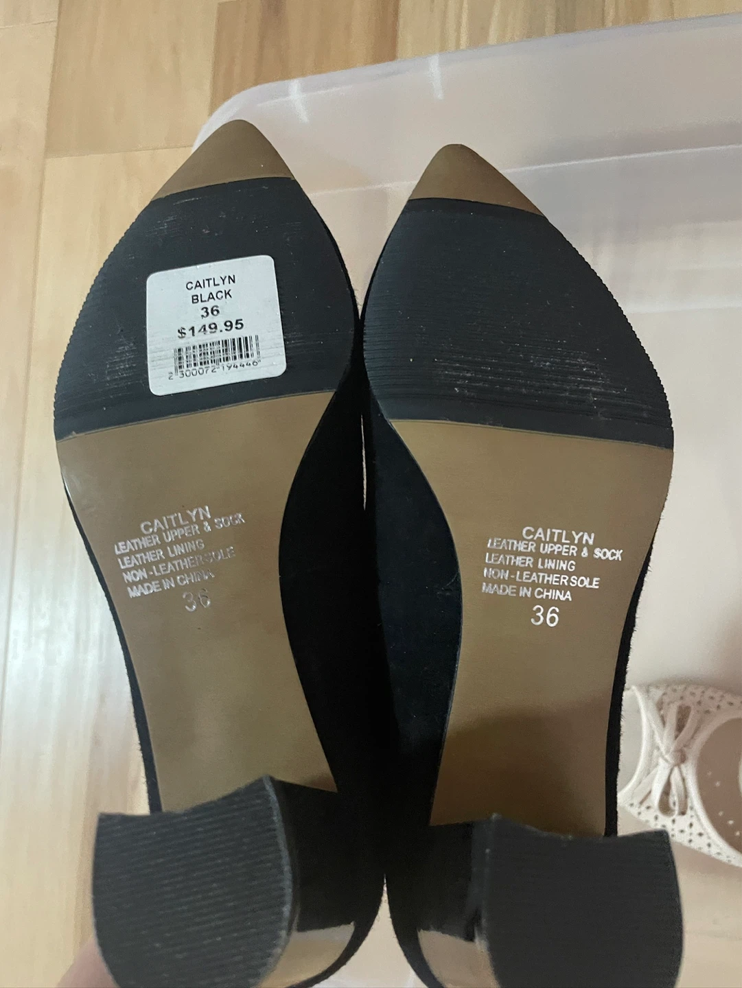 BASQUE Black Suede Block Heel Pumps Size 36 - photo 4