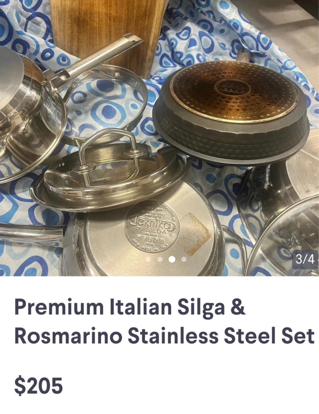 Teknika Silga & Rosmarino Stainless Steel Pots and Pan Set - photo 5