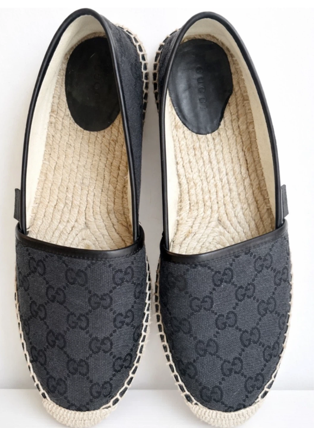 Gucci Women’s Black GG Canvas Espadrilles size 40