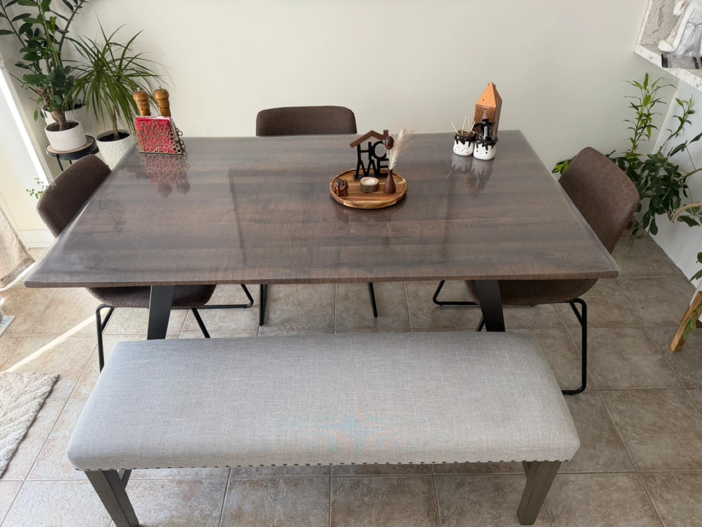 Dining Table Set with Bench and Chairs - photo 2
