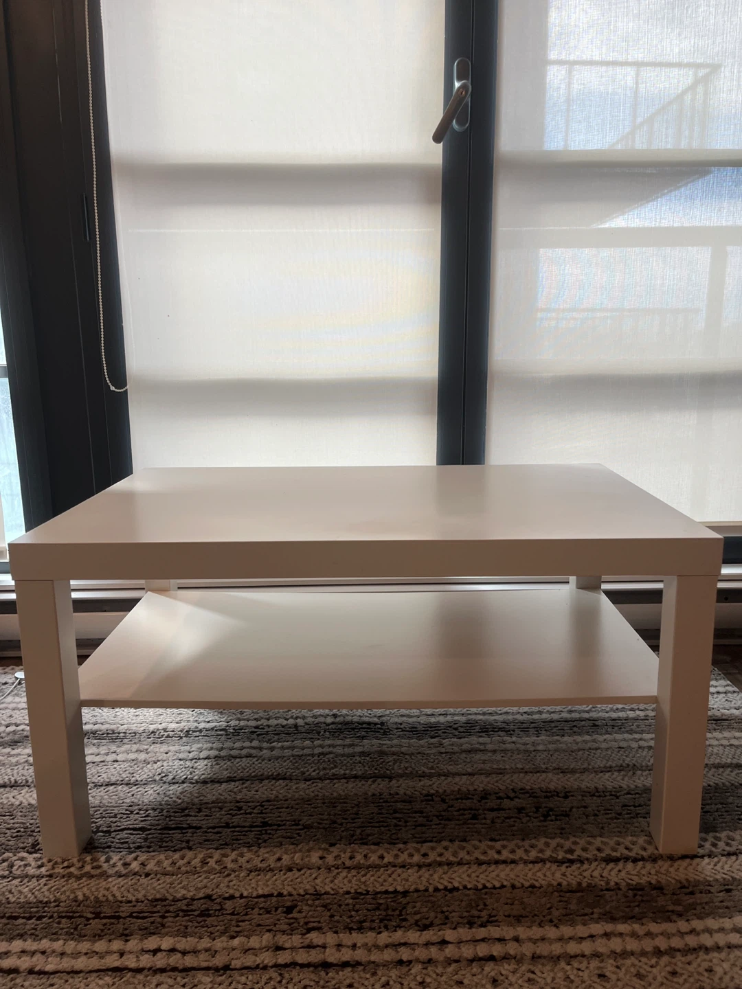 White Coffee Table with Shelf - photo 2
