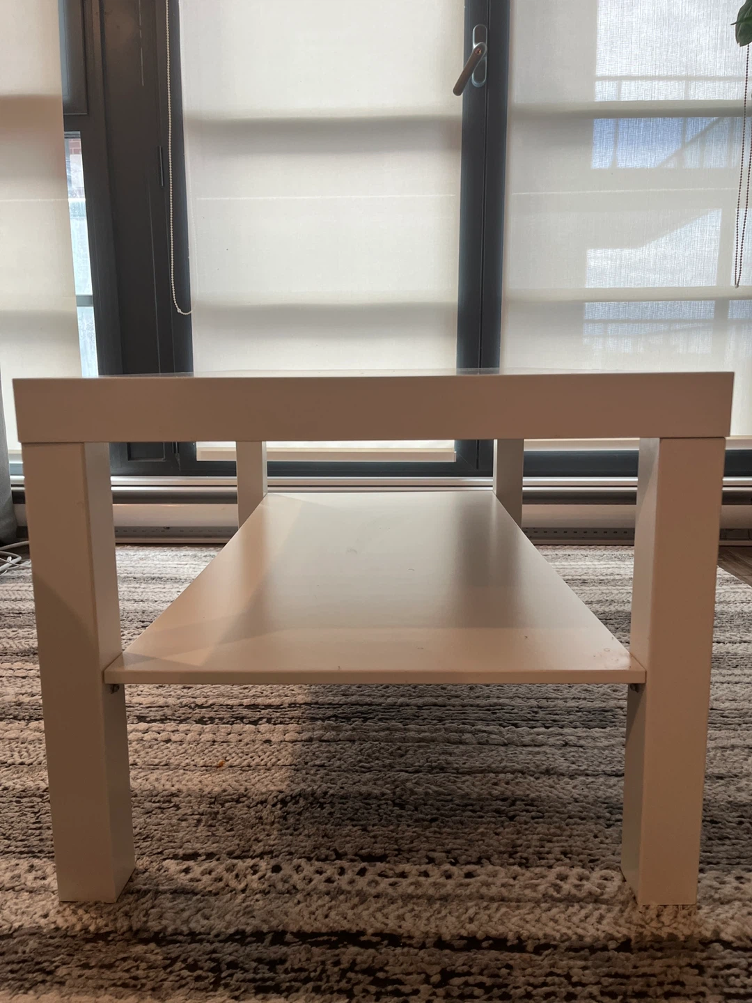White Coffee Table with Shelf - photo 3