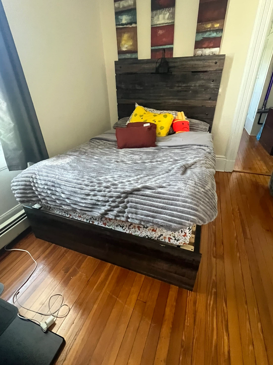Wooden Bed Frame with Storage Drawers - photo 3