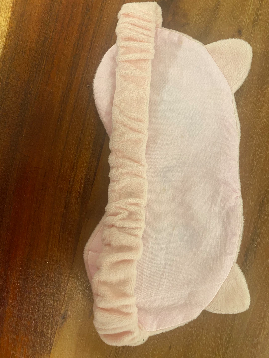 Pink Plush Cat Ear Sleep Mask - photo 2