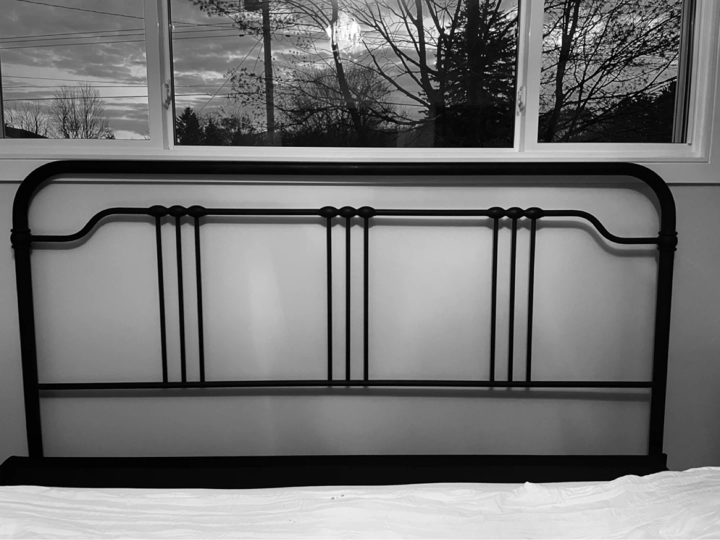 Black Metal Headboard
