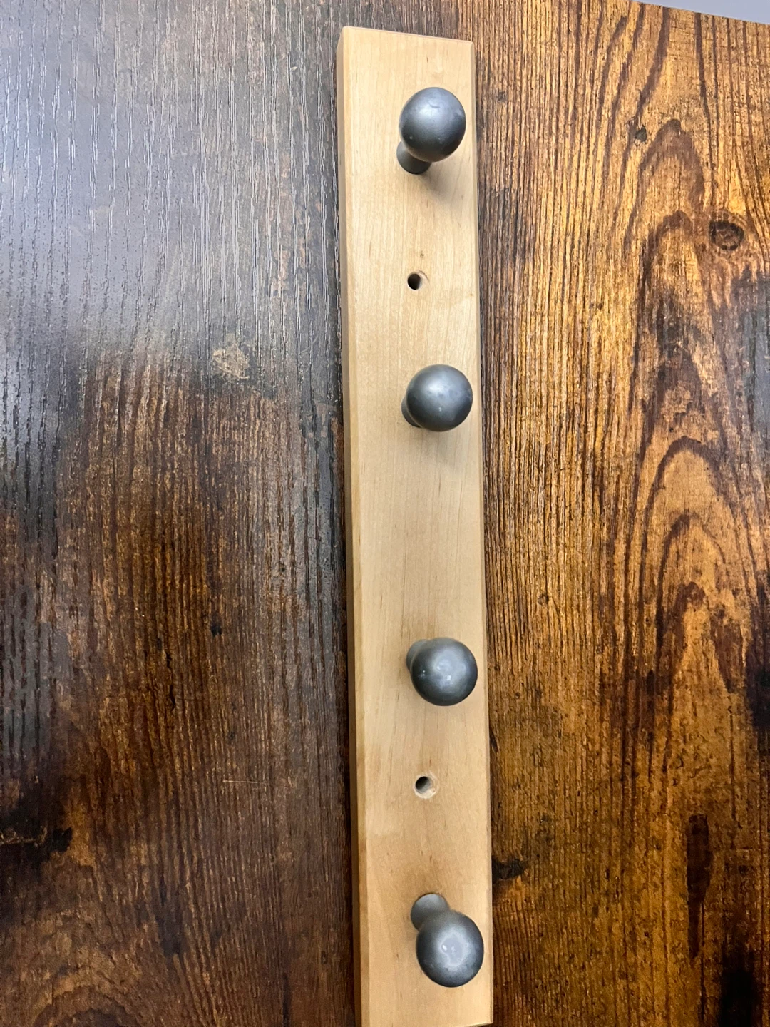 Wooden Wall Hook Rack with 5 Knobs