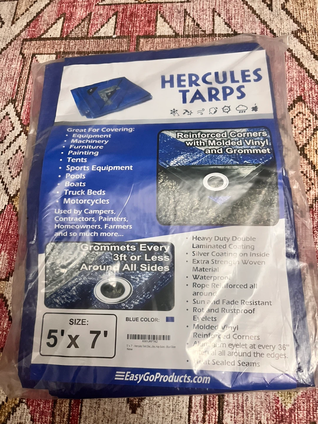 Hercules Tarps 5' x 7' Blue