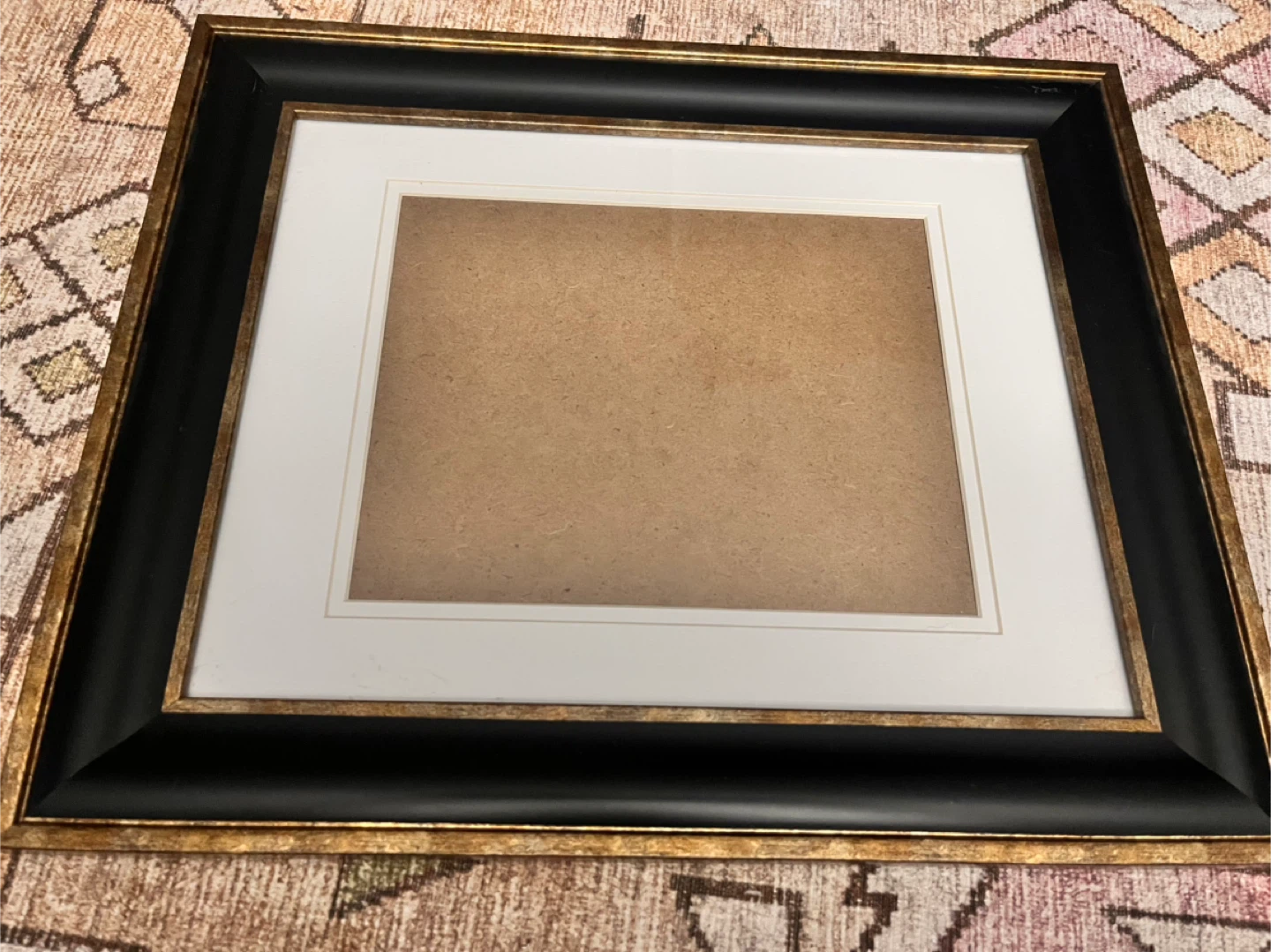 Black and Gold Matted Picture Frame