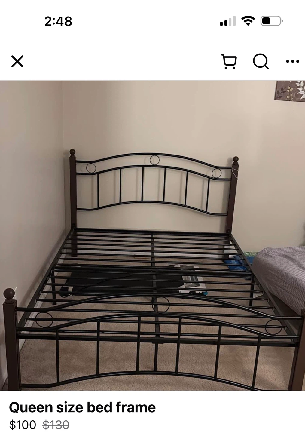 Queen Size Metal Bed Frame