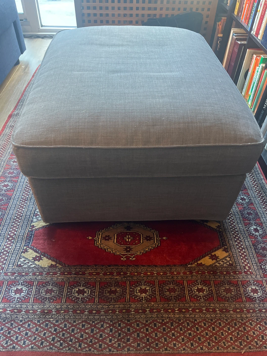 MOVING SALE | IKEA KIVIK Grey Fabric Storage Ottoman