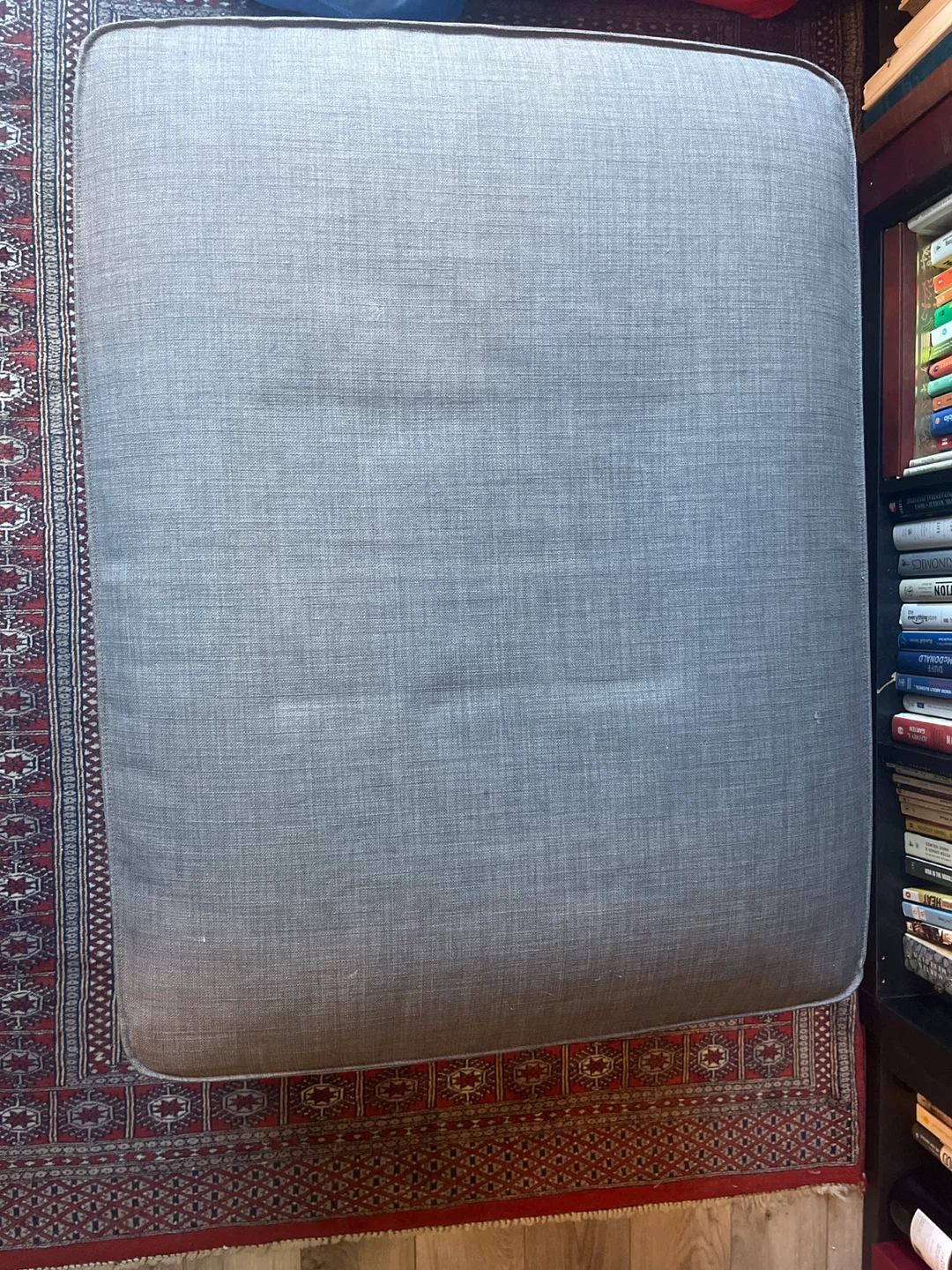 MOVING SALE | IKEA KIVIK Grey Fabric Storage Ottoman - photo 2